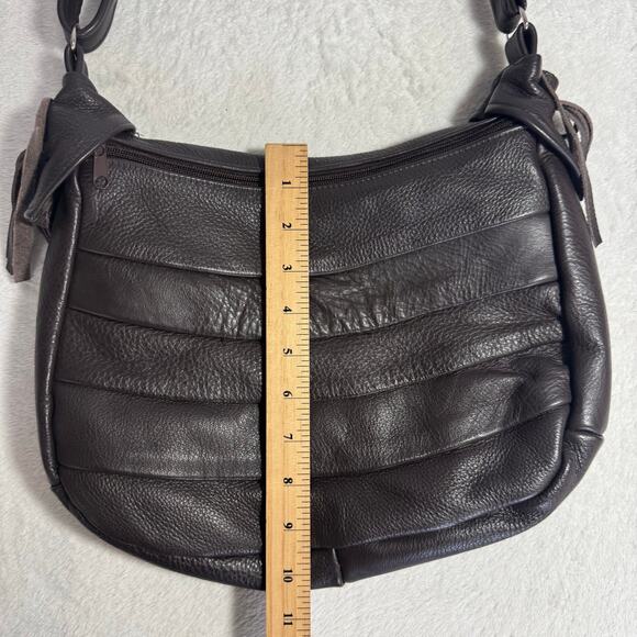 Brown Leather Fringe Western Style Shoulder Bag Purse - Picture 8 of 9